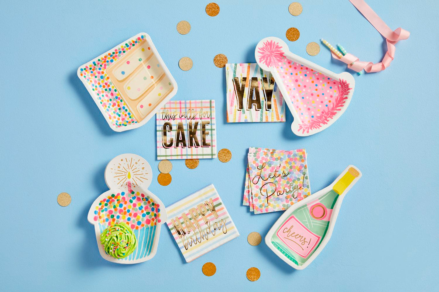 Birthday Paper Plate & Napkin Sets (Mud Pie)