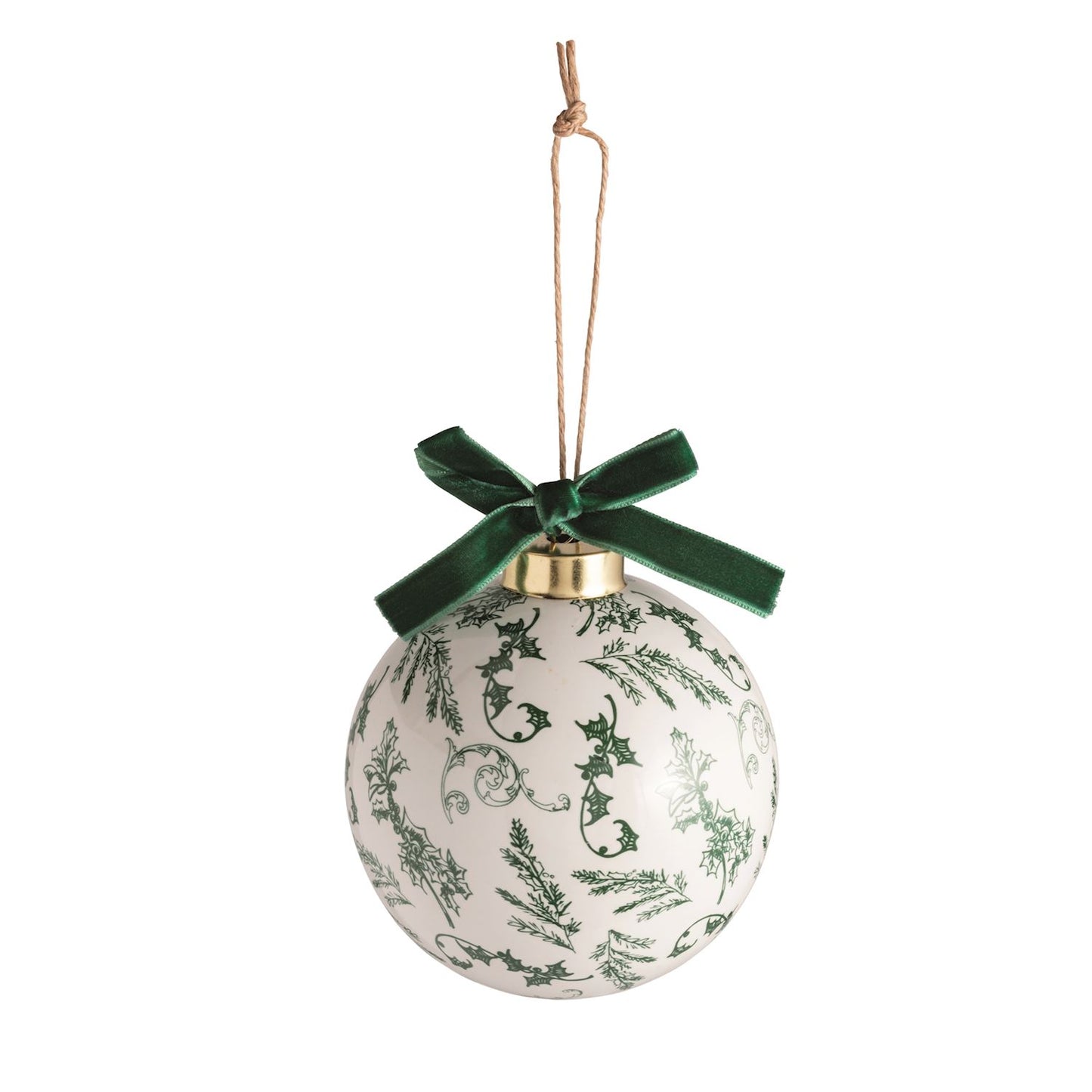 Green Toile Ornament