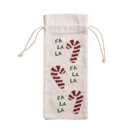 Xmas Beaded Wine Bags