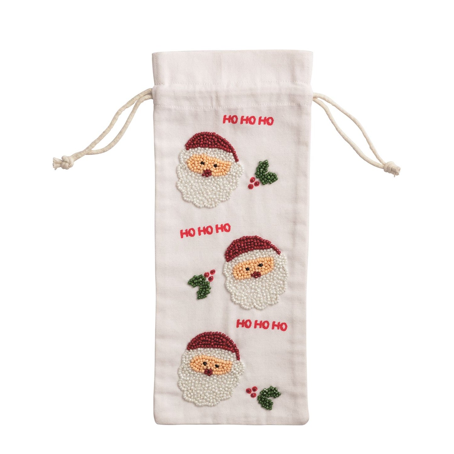 Xmas Beaded Wine Bags