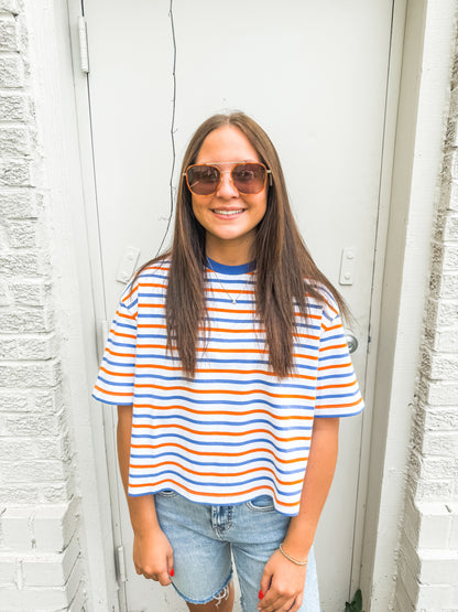 Maddox Stripe Box Tee (Dear John)