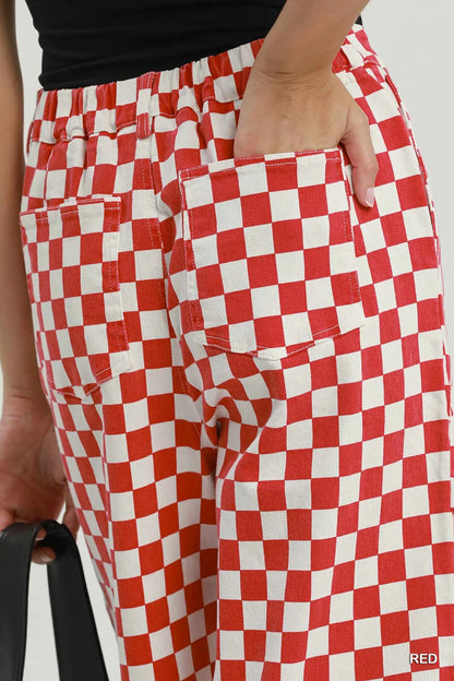 Checker Mineral Wash Pants