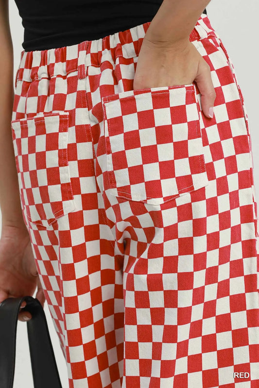 Checker Mineral Wash Pants
