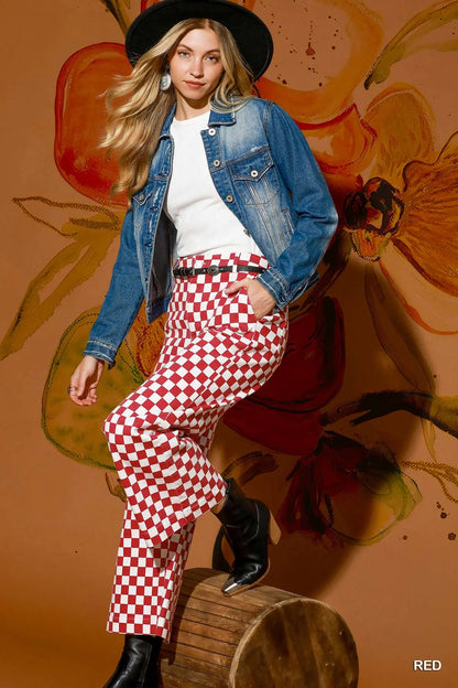 Checker Mineral Wash Pants