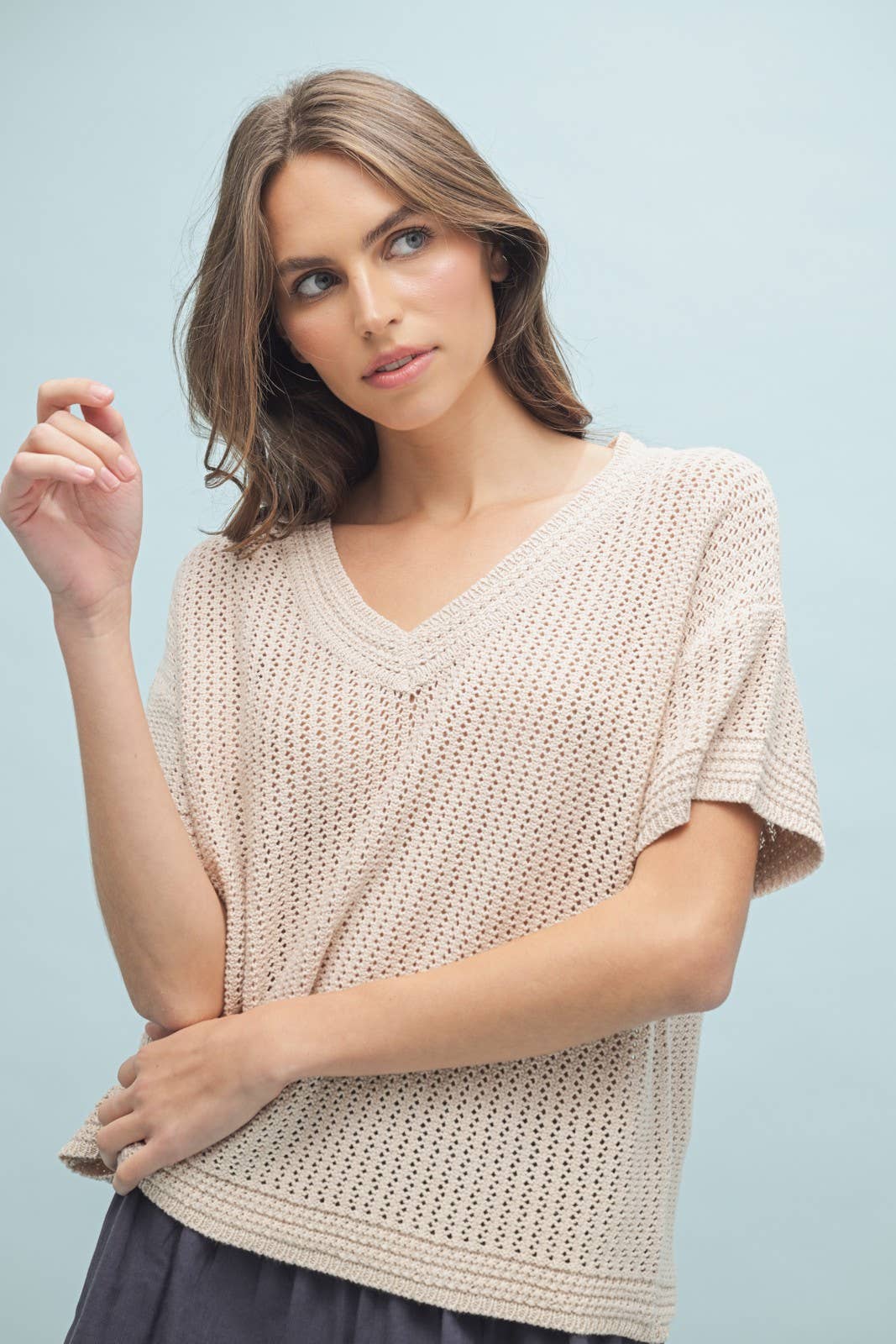 Taupe Sweater Top
