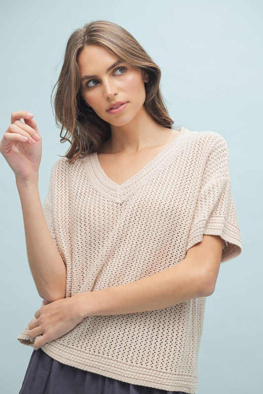 Taupe Sweater Top