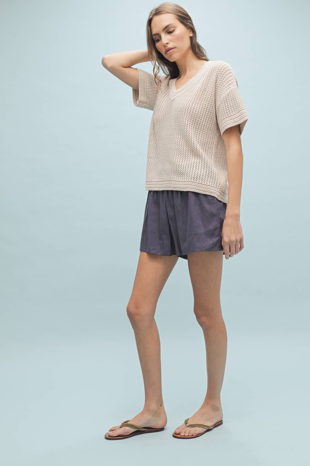 Taupe Sweater Top