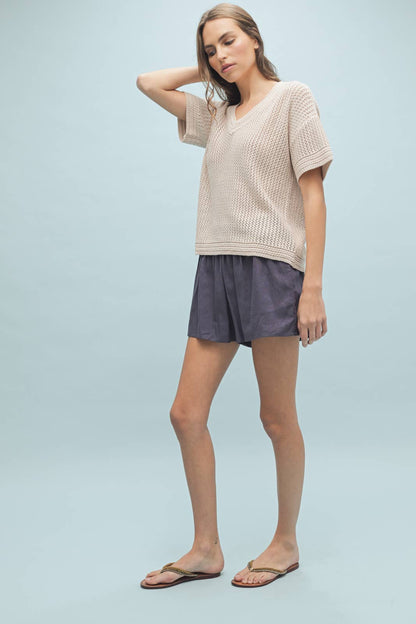 Taupe Sweater Top