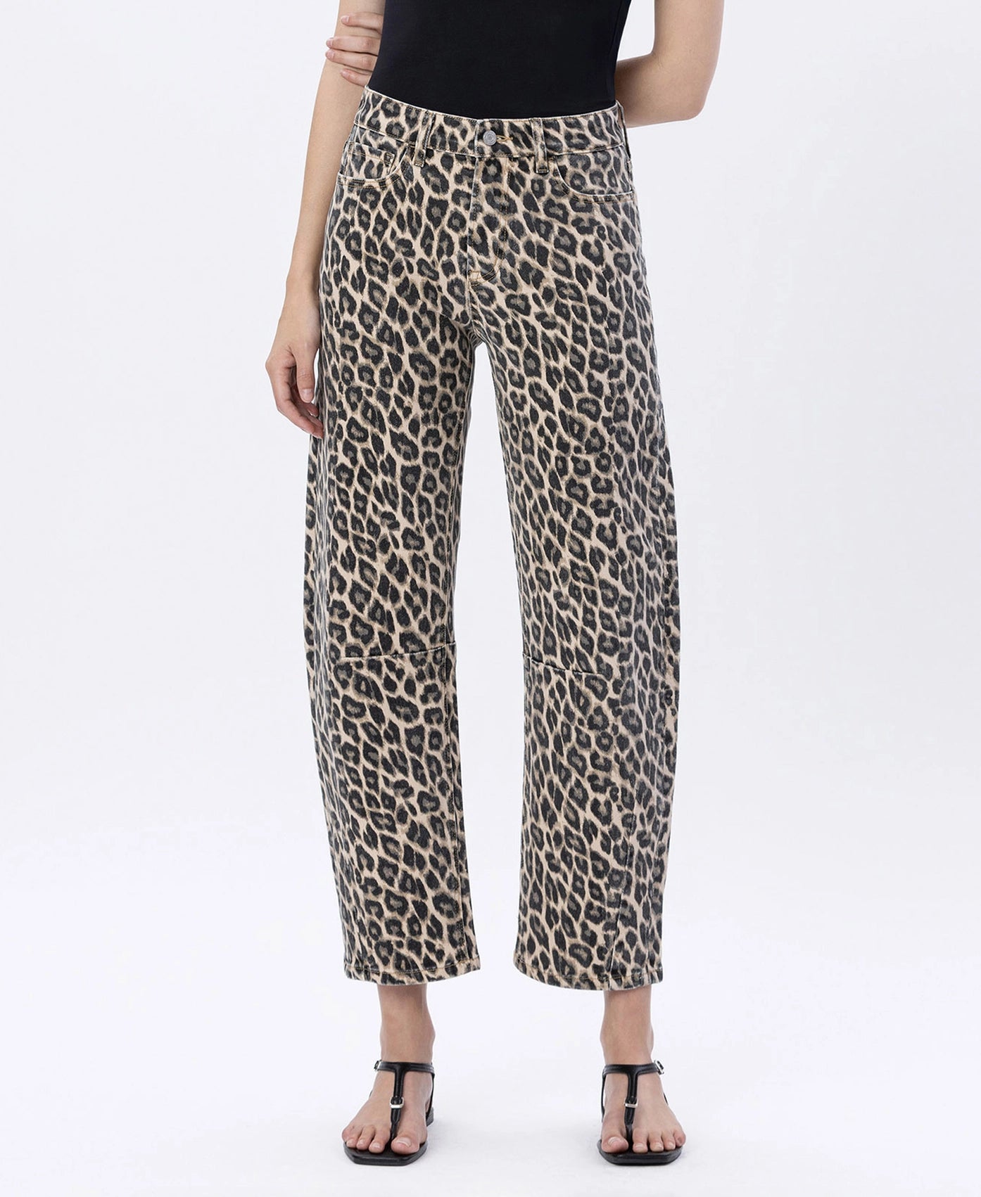 Katie Leopard Barrel Denim