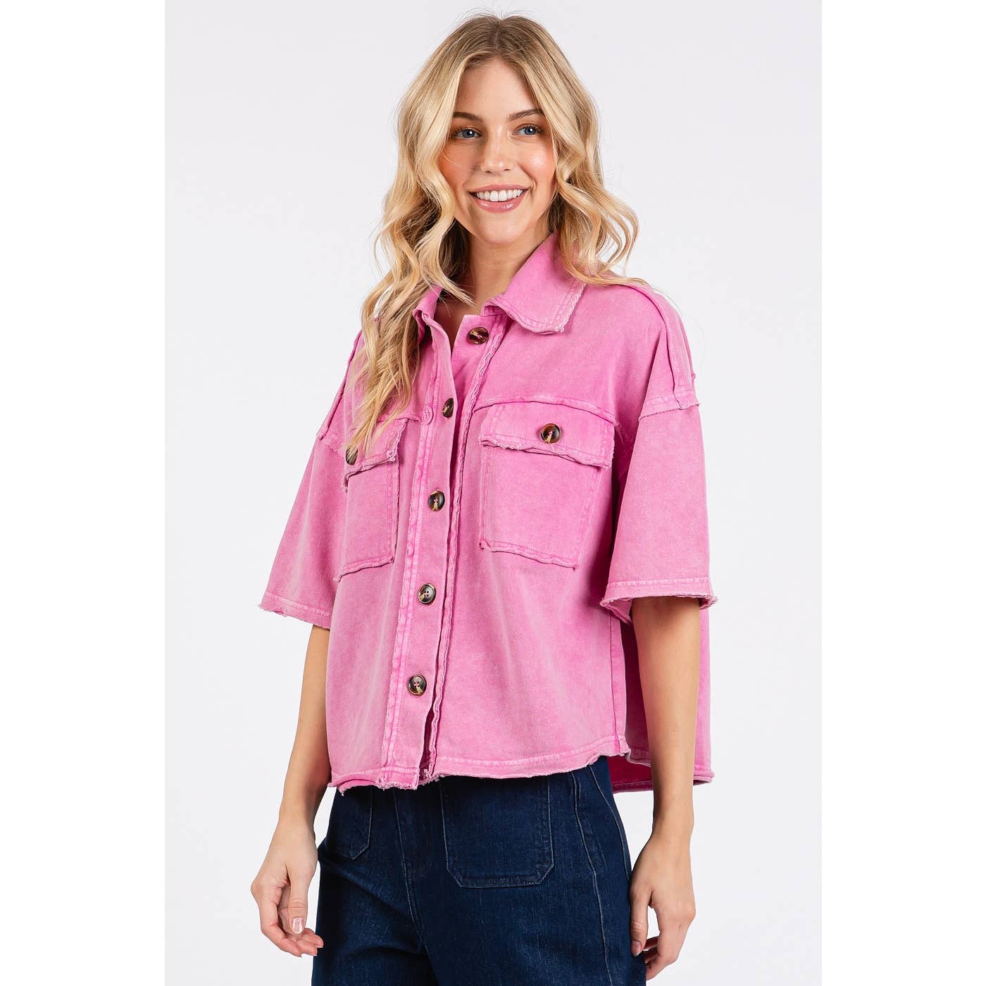 Mineral Wash Boxy Shirt (Mittoshop)