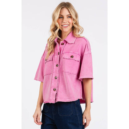 Mineral Wash Boxy Shirt (Mittoshop)