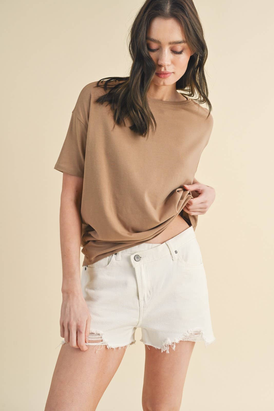 Boxy Mocha Crewneck