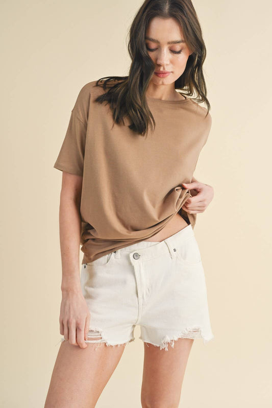 Boxy Mocha Crewneck