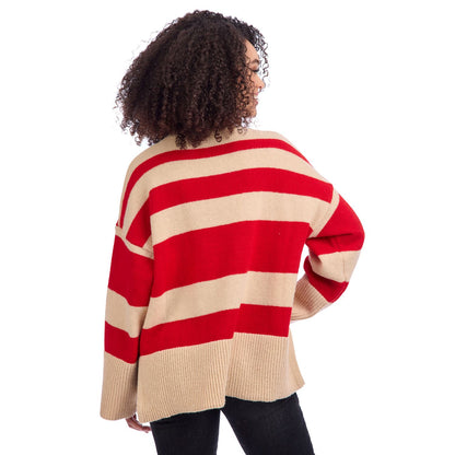 Red Costner Striped Sweater