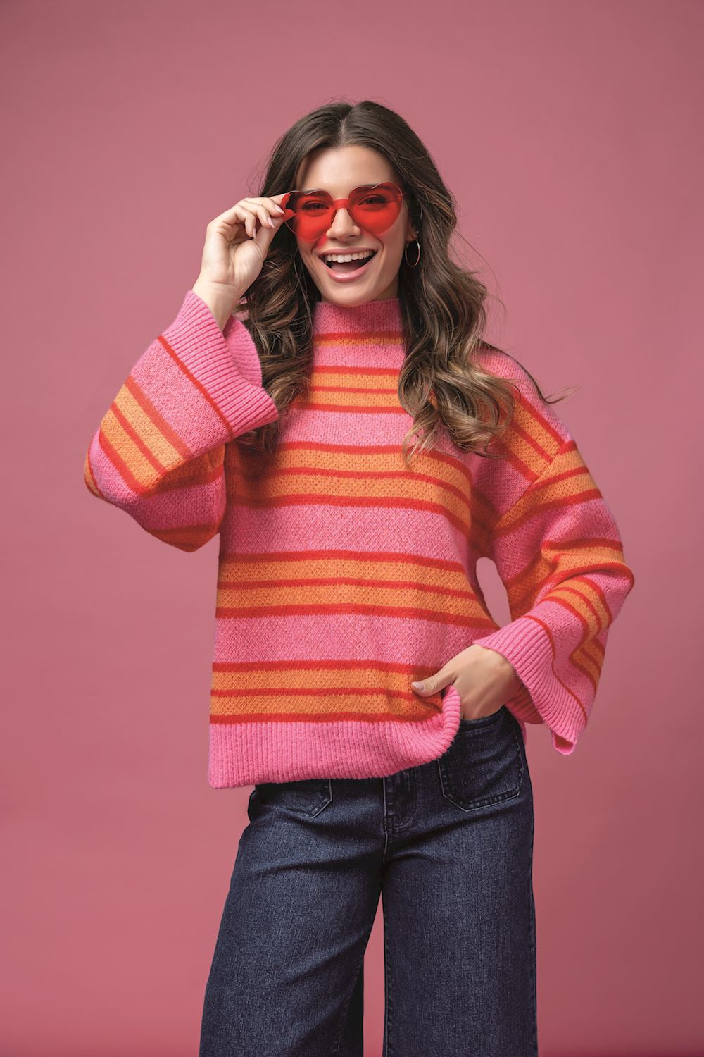 Pink Quinnie Turtleneck Sweater