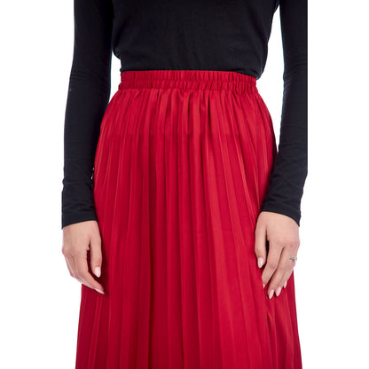 Red Townes Pleated Skirt