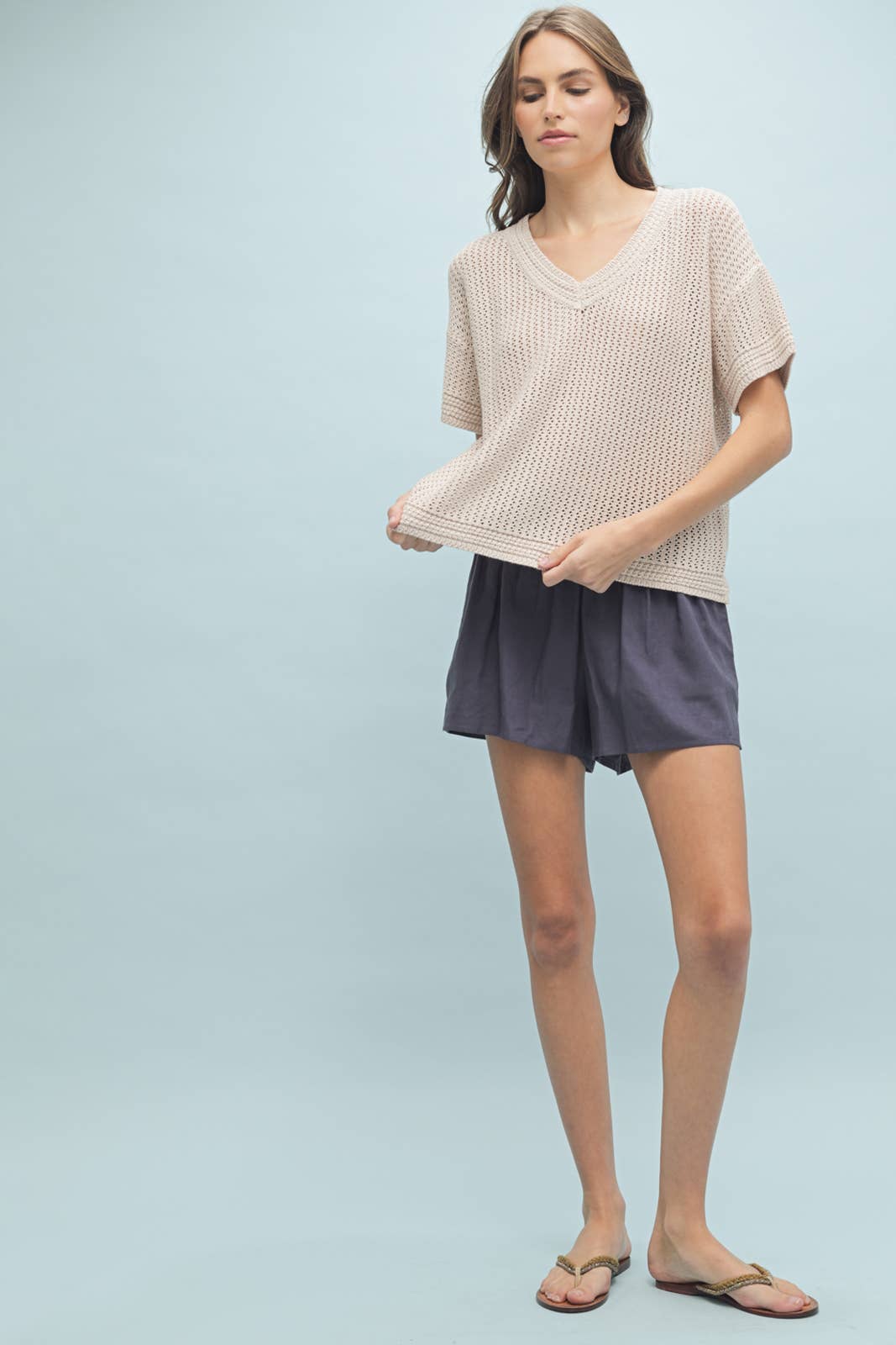 Taupe Sweater Top
