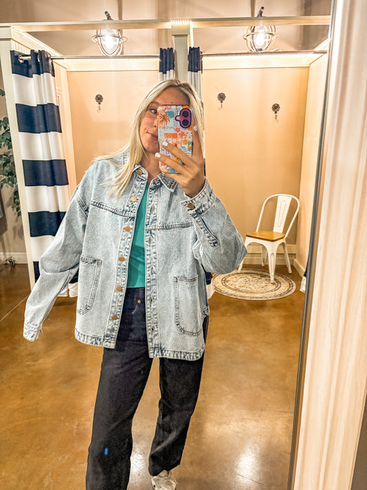 Roxie Washed Denim Jacket