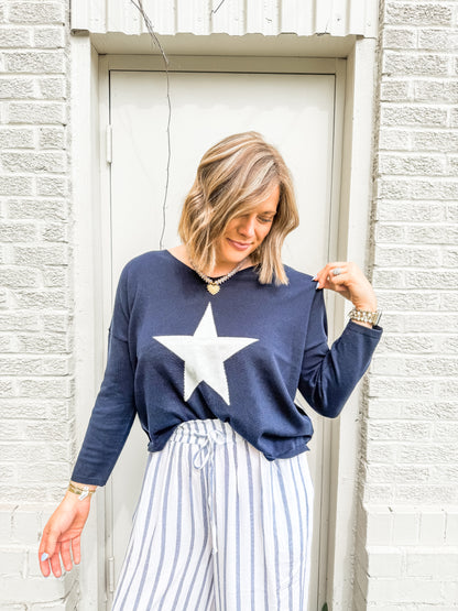 Navy Star Sweater (Six/Fifty)