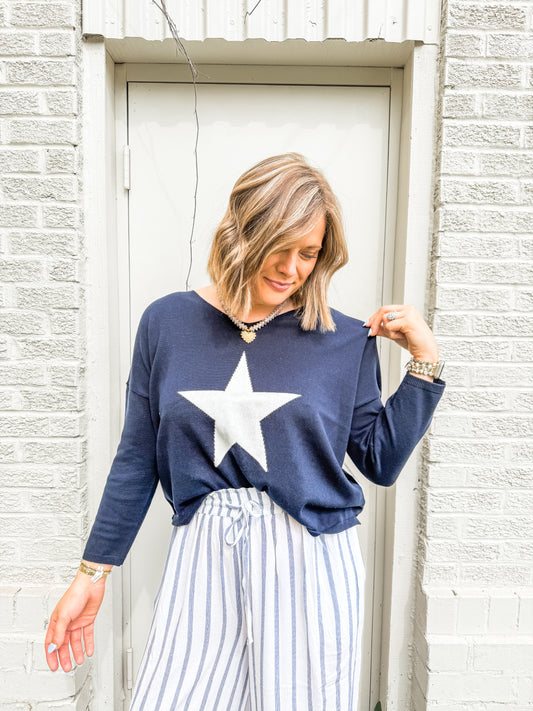Navy Star Sweater (Six/Fifty)