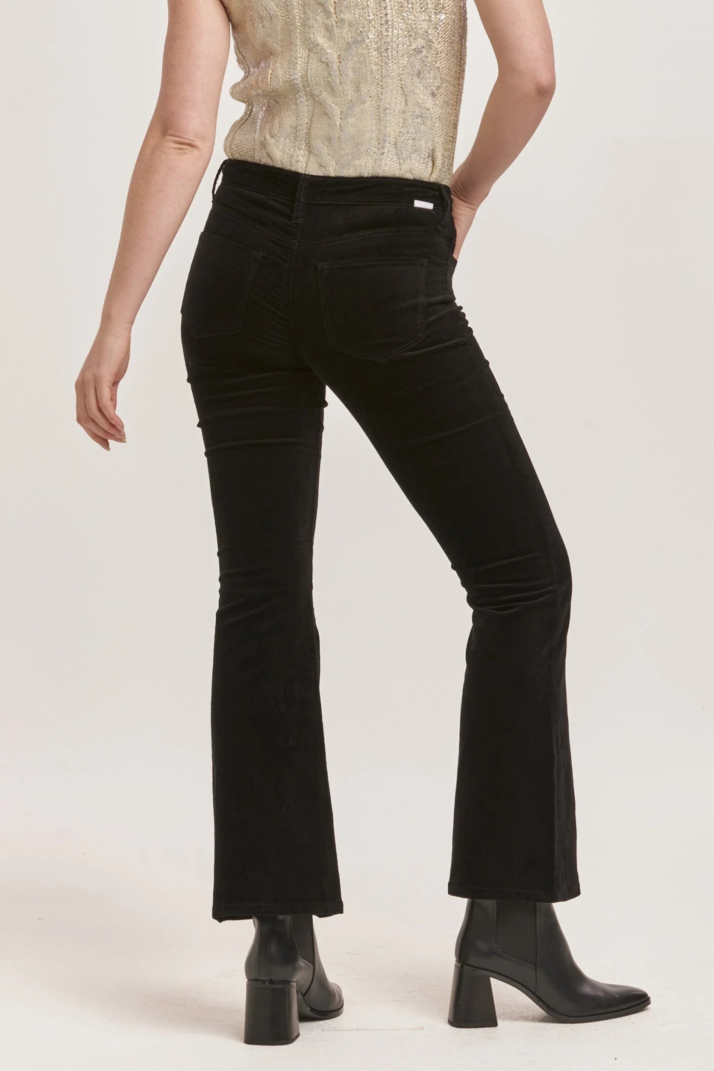 Dear John Velvet Black Rosa Bootcut