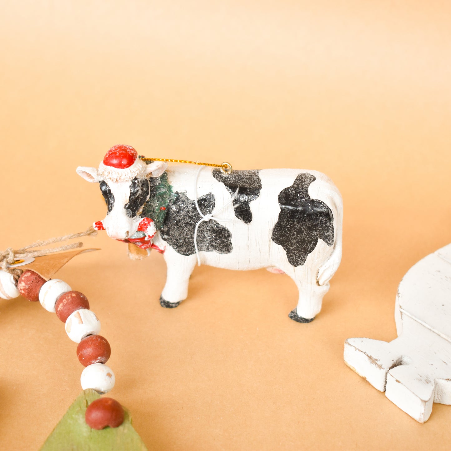 Christmas Farm Animal Ornament (Glittery)