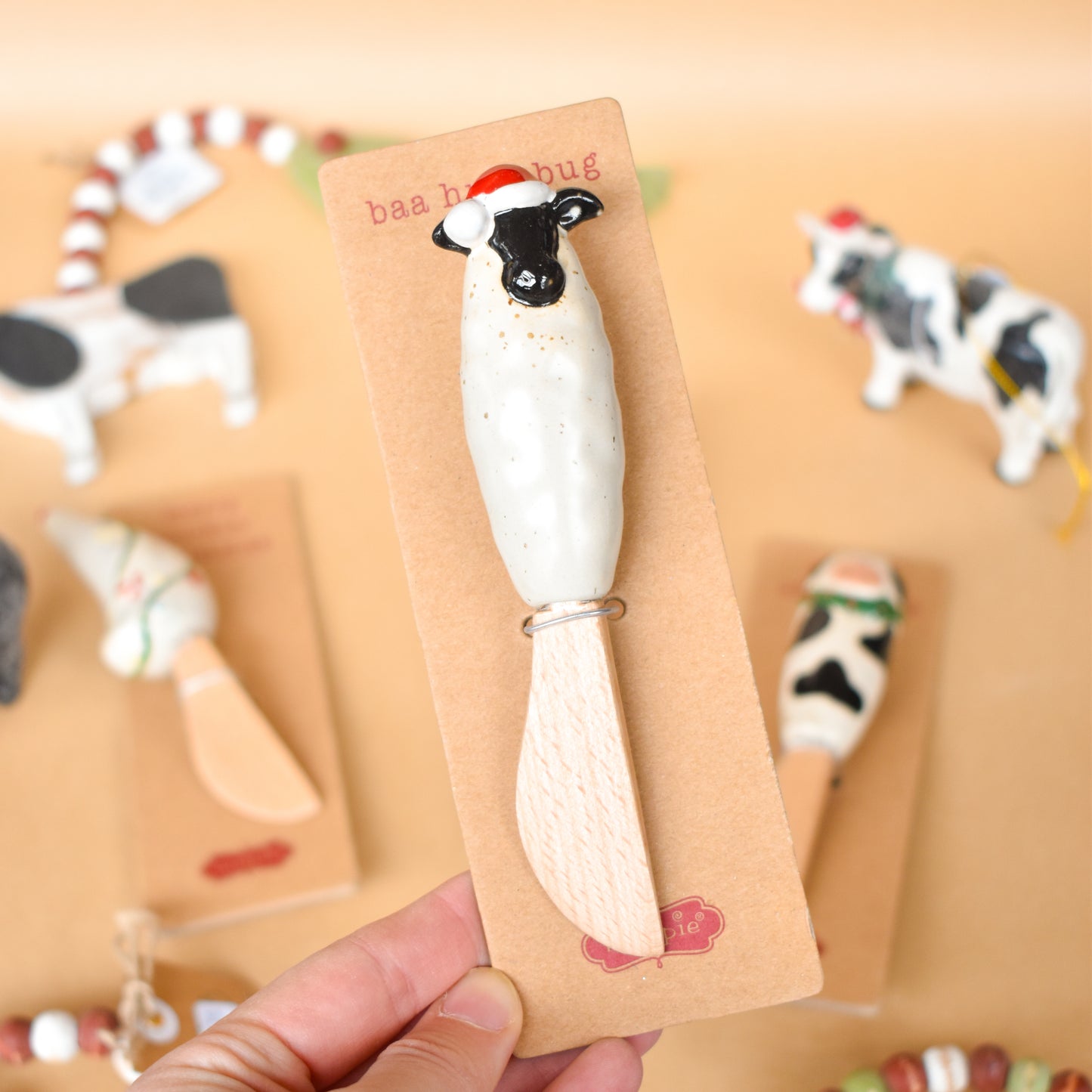 Christmas Farm Animal Spreaders (Mud Pie)