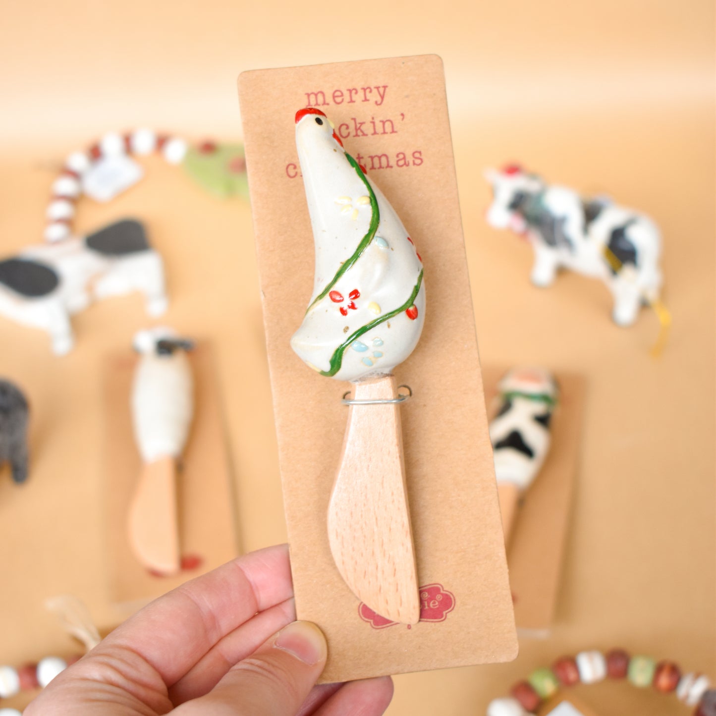 Christmas Farm Animal Spreaders (Mud Pie)