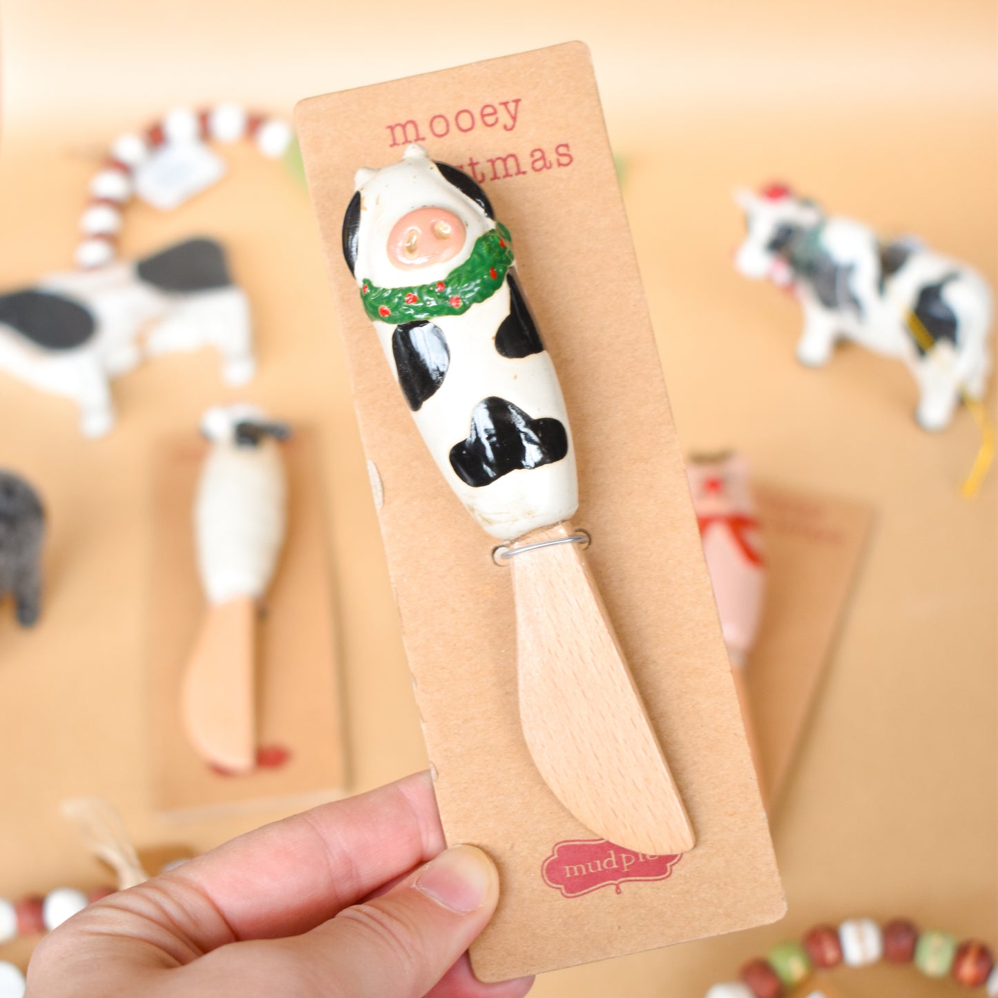 Christmas Farm Animal Spreaders (Mud Pie)