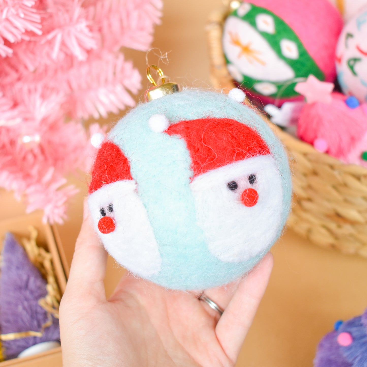 Felted Ball Ornaments (Mud Pie)