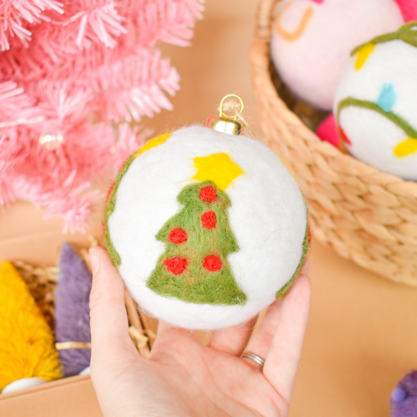 Felted Ball Ornaments (Mud Pie)