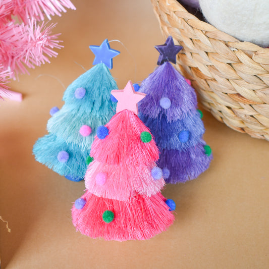 Fringed Christmas Tree Ornament 5.5"