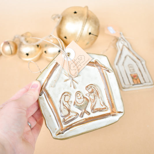 Nativity Christmas Church Ornament (Mud Pie)