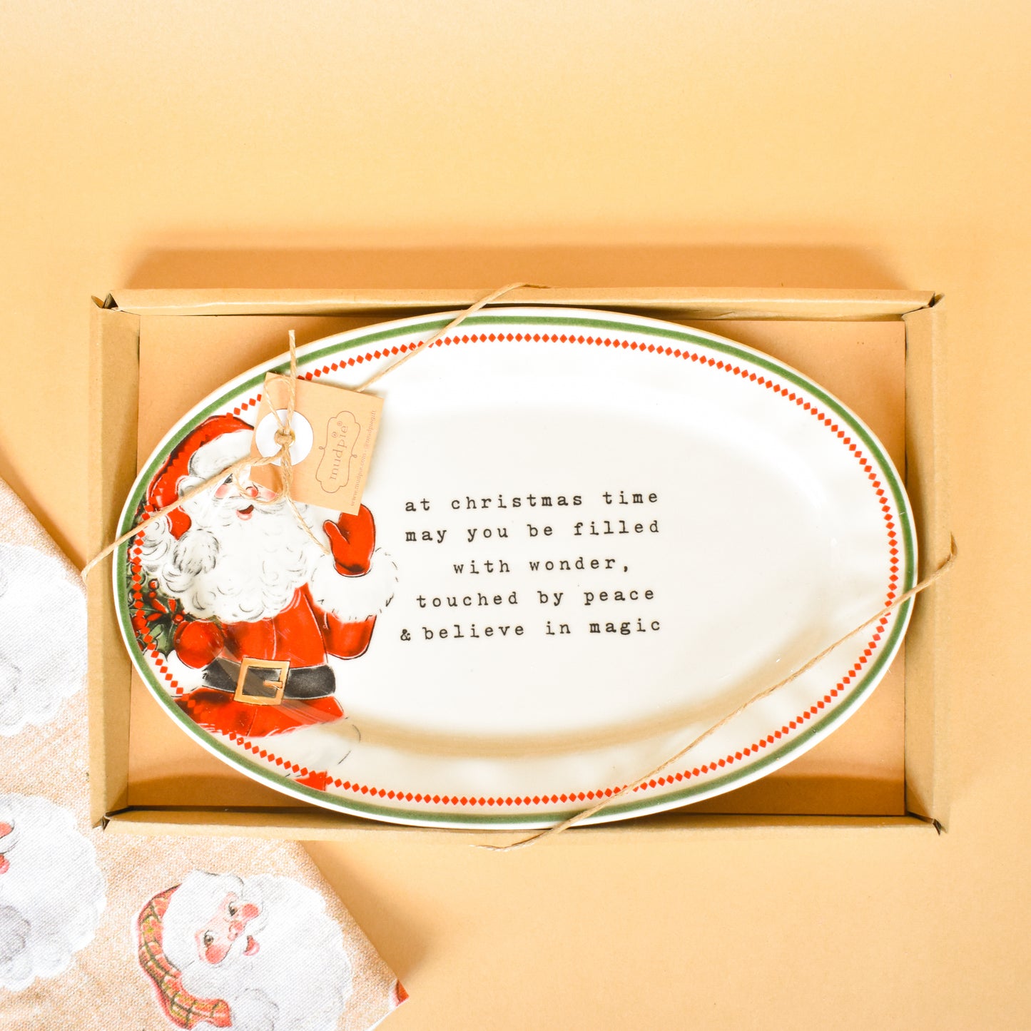 Christmas Time Sentiment Plate (Mud Pie)