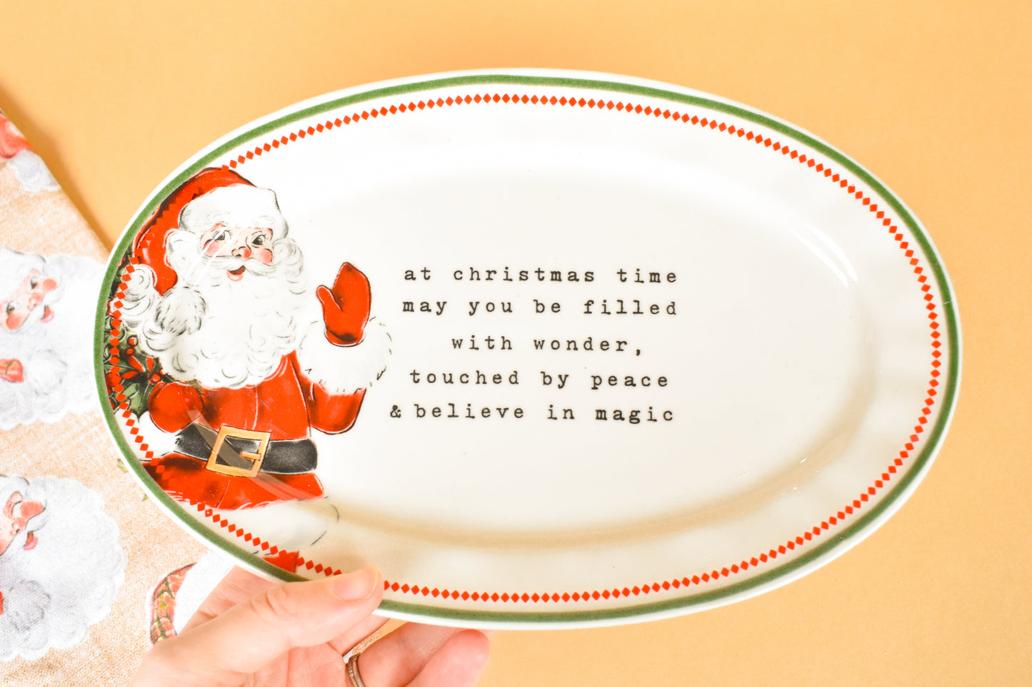 Christmas Time Sentiment Plate (Mud Pie)