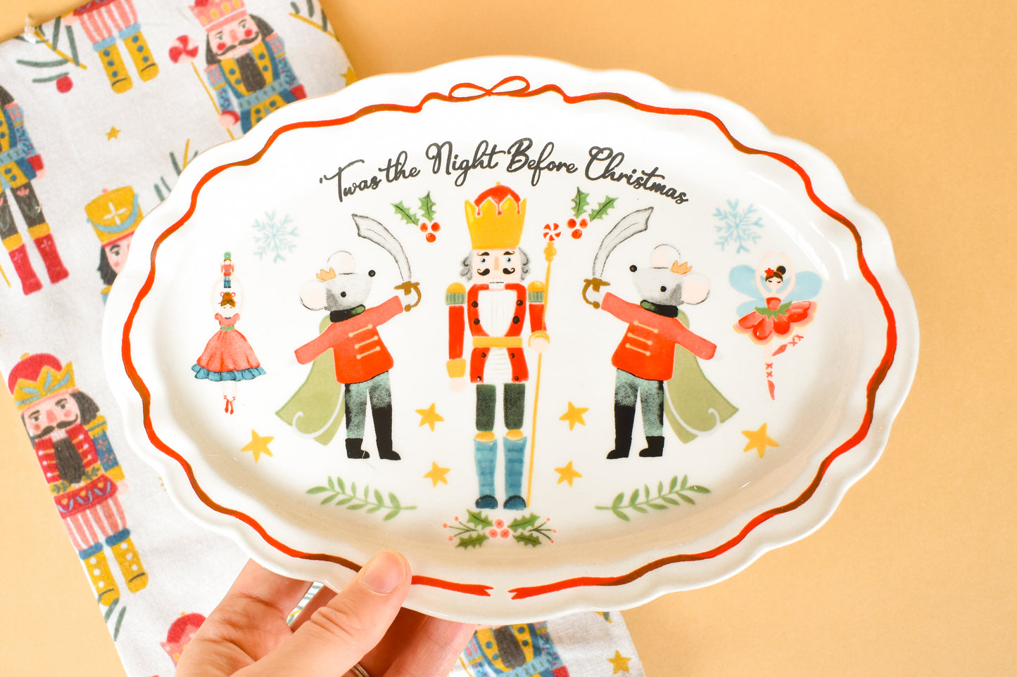 Nutcracker Boxed Sentiment Plate (Mud Pie)