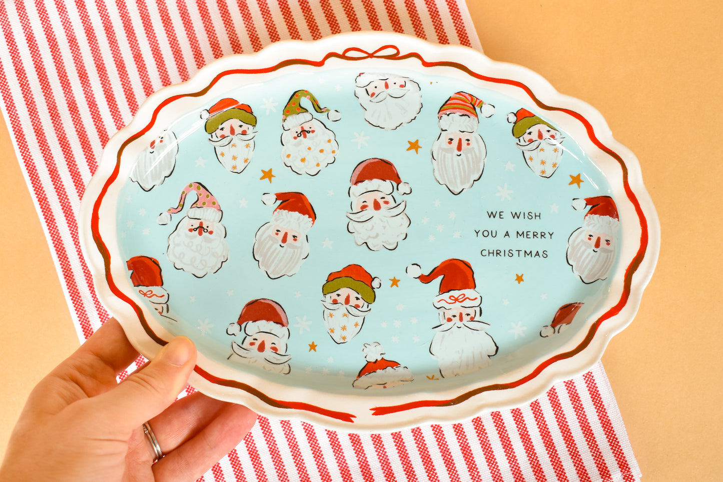 Santa Boxed Sentiment Plate (Mud Pie)