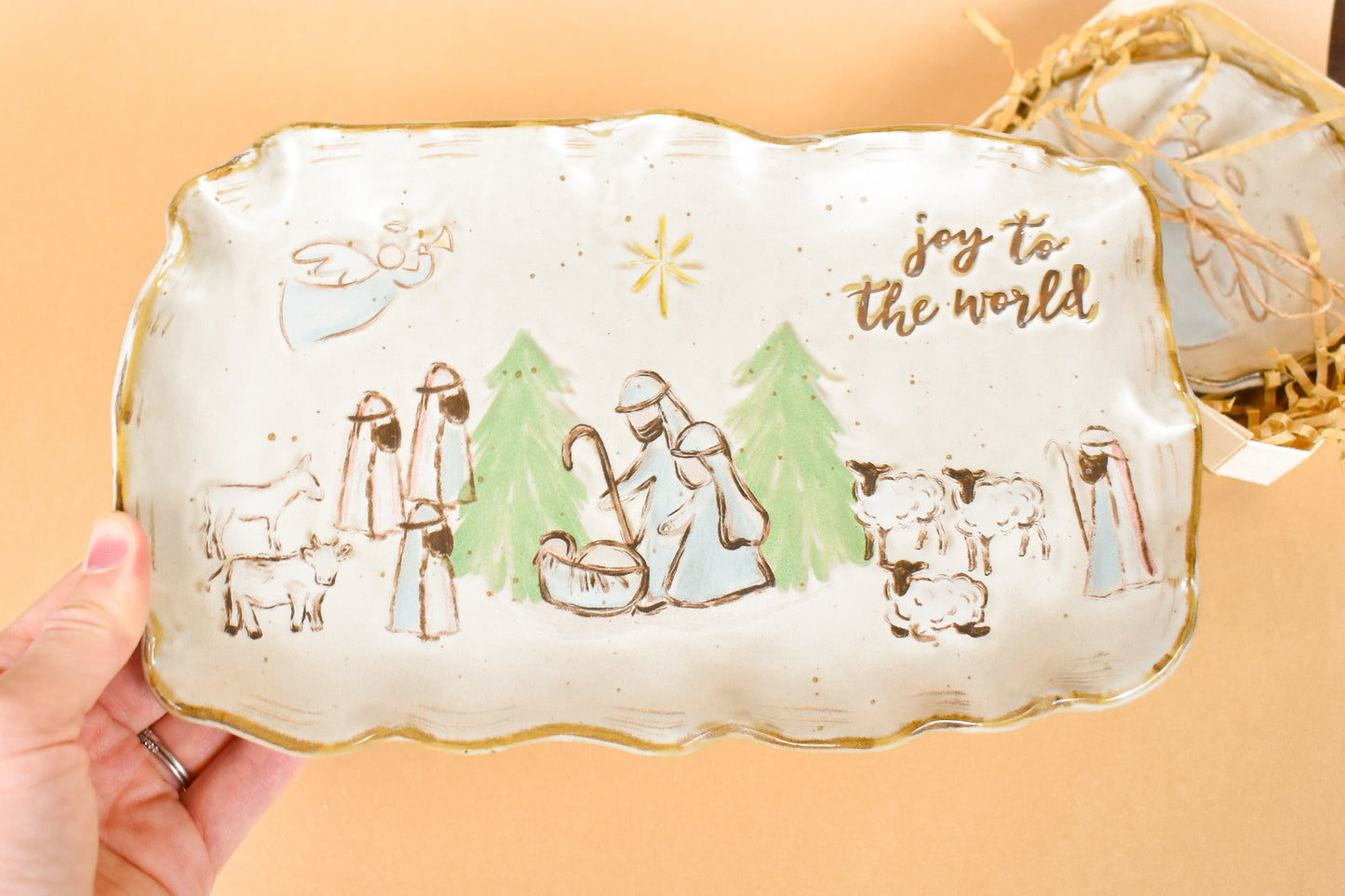 Boxed Nativity Plate (Mud Pie)