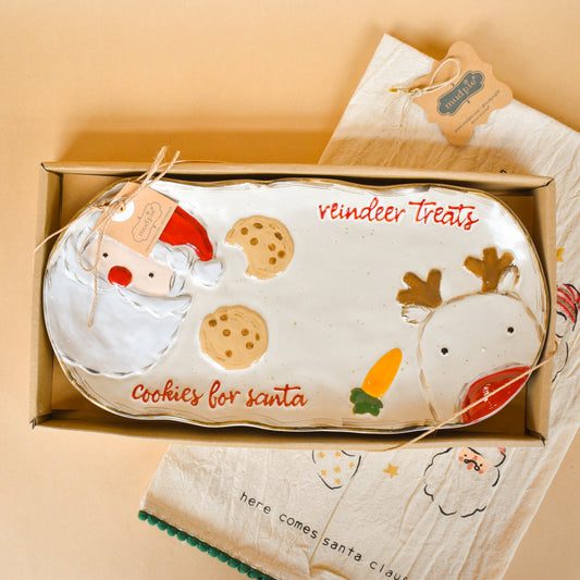 Santa & Reindeer Treats Platter (Mud Pie)