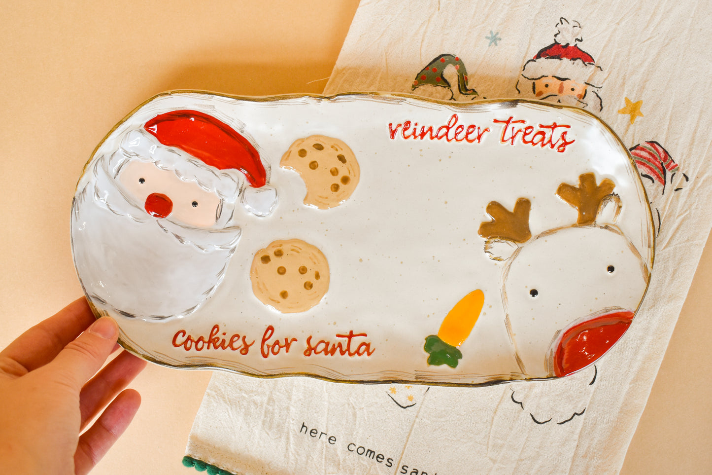 Santa & Reindeer Treats Platter (Mud Pie)