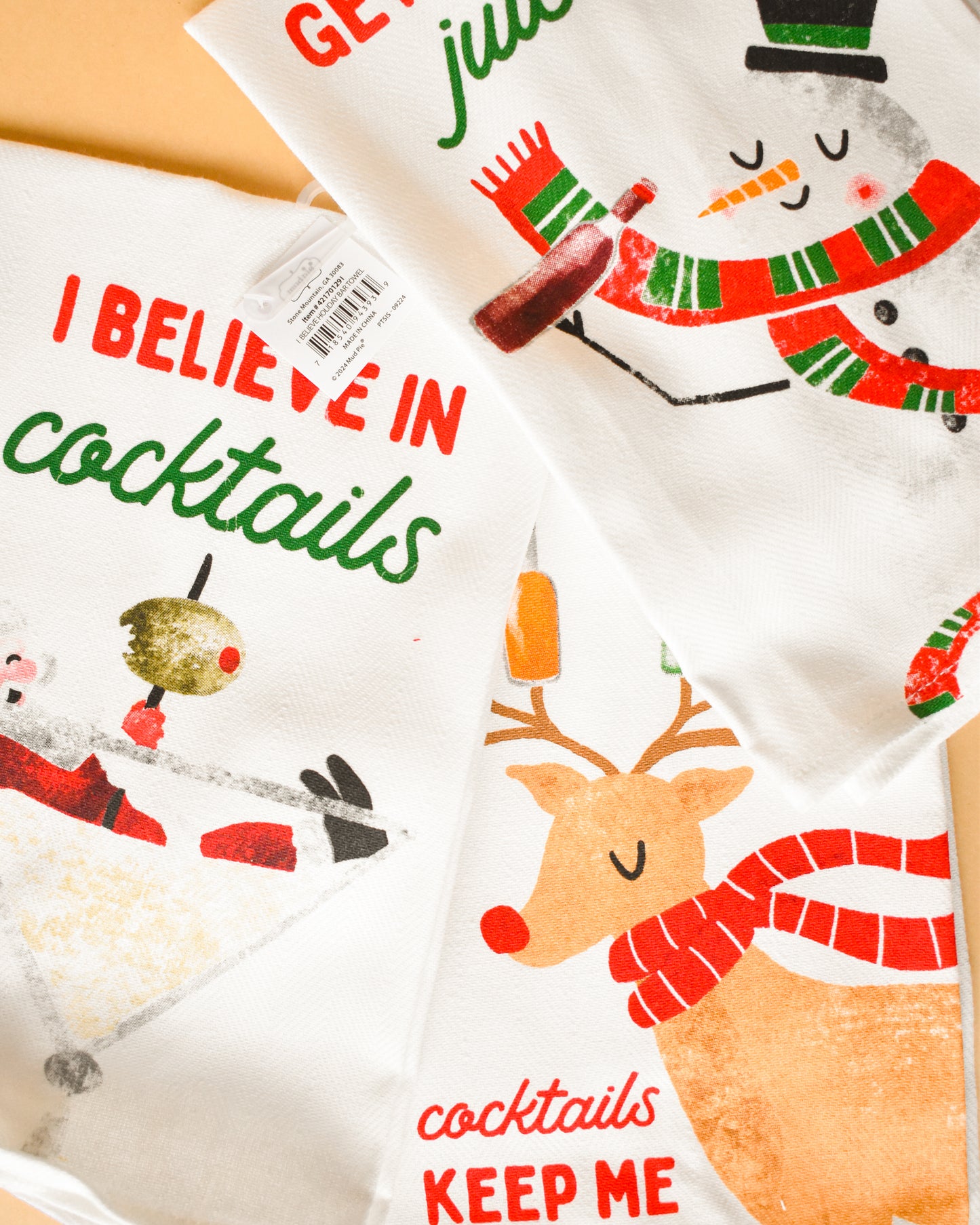 Holiday Bar Towels (Mud Pie)