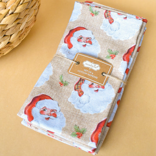 Printed Vintage Santa Napkins (MudPie)