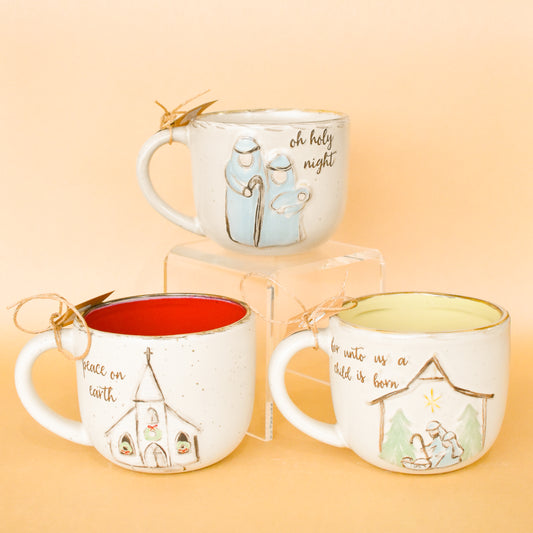 Nativity Church Mugs (Mud Pie)