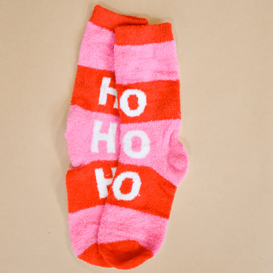 Pink HO HO HO Socks (Shiraleah)