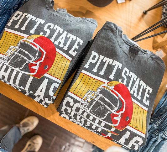 Pitt State Helmet Crewneck