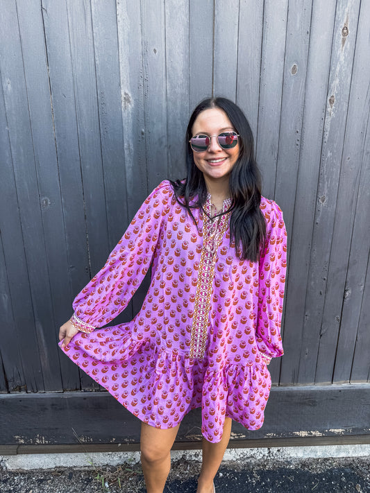 Natasha Floral Foulard Dress
