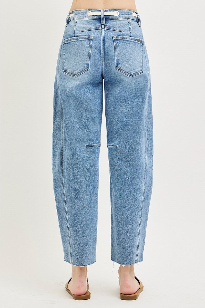 Slouchy Ankle Barrel Jeans