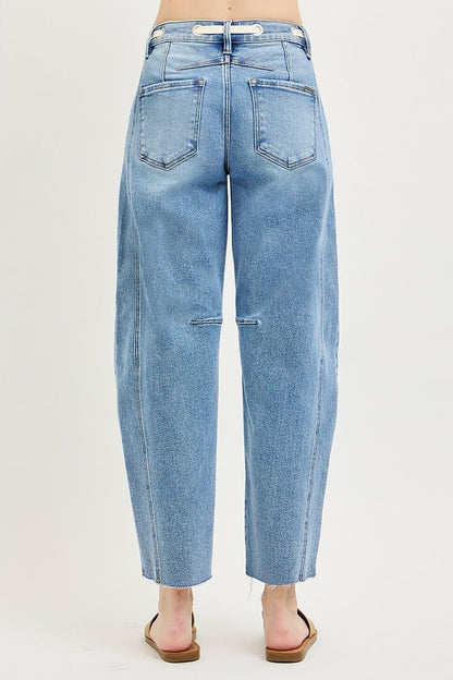 Slouchy Ankle Barrel Jeans