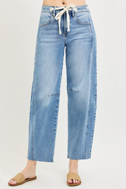 Slouchy Ankle Barrel Jeans