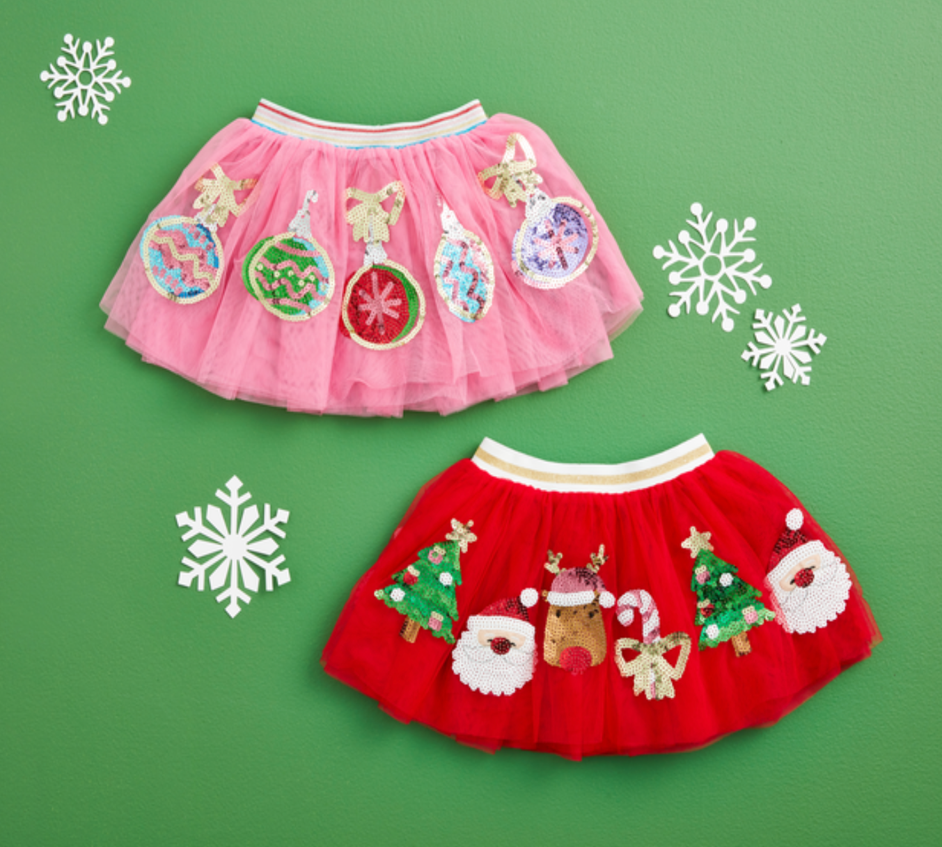 Red Christmas Sequin Tutu (Mud Pie)